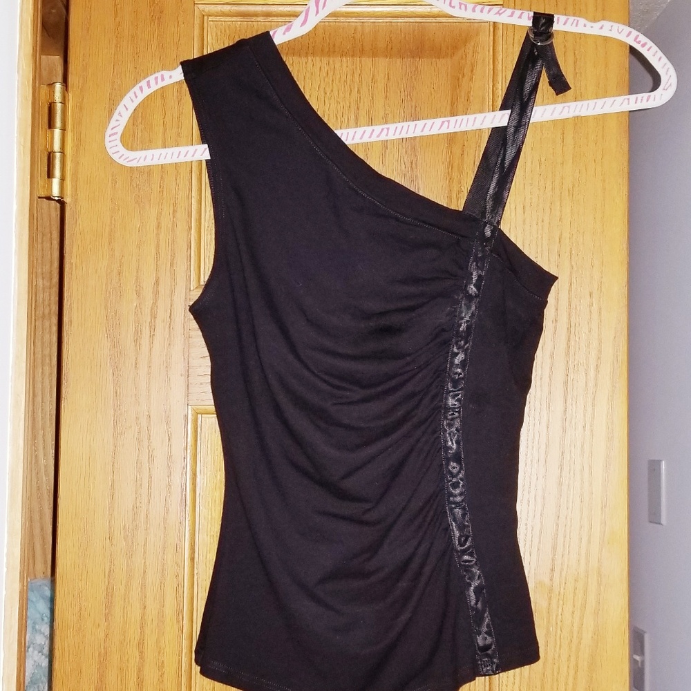 Bebe Asymmetric Gathered Top